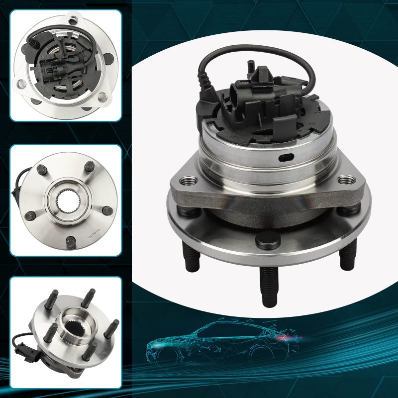 IRONTEK Front Wheel Hub and Bearing Assembly 513214 Compatible for Pontiac 05-10 G6, for Chevrolet 04-12 Malibu/08-10 HHR SS/08-10 Cobalt, for Saturn 07-09 Aura, W/ABS 5 Lugs Wheel Hub Assembly 1 PCS - Image 3